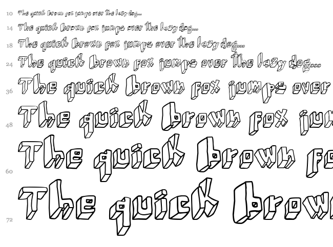 Wuwu Perspectiva font waterfall
